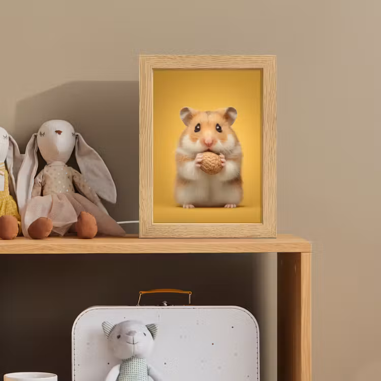 Hamster - Nootje - Geel - Knaagdier Light Box met kabel klein -sfeer2_kind