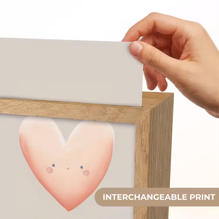 Hart - Gezicht - Roze Light Box met kabel (Kinderlampje) klein -USP_websiteprintEN