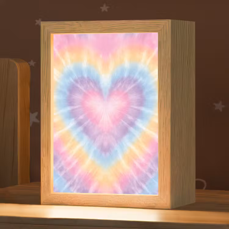 Hartvorm - Pastelkleuren - Tie Dye Light Box met kabel klein -zzz_3d_website