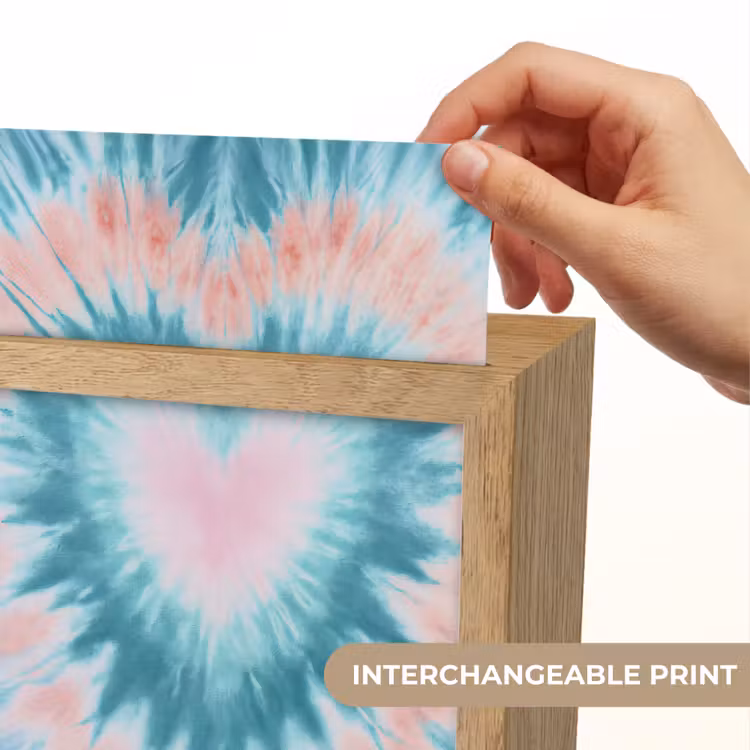 Hartvormig - Tie dye - Pasteltinten - Lichtgroen Light Box met kabel (Kinderlampje) klein -USP_websiteprintEN