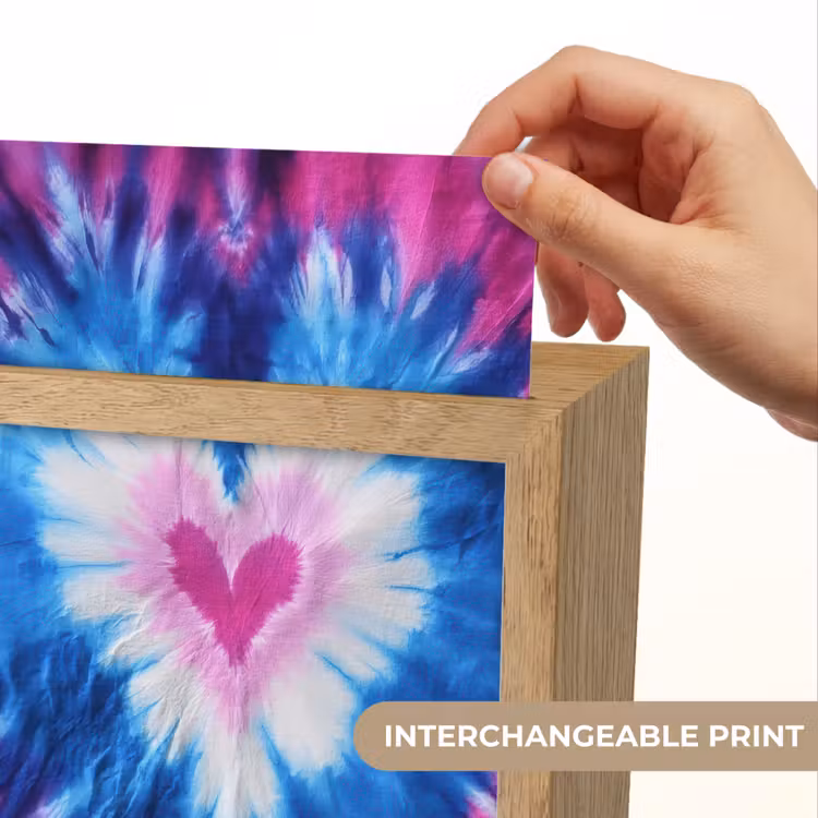 Hartvormig - Tie dye - Paars Light Box met kabel (Kinderlampje) klein -USP_websiteprintEN