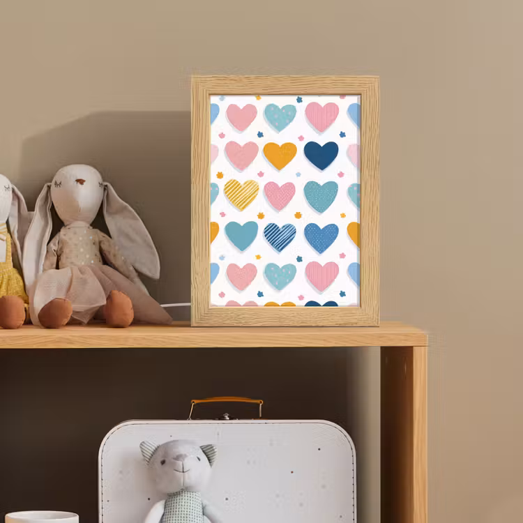 Hartjes - Pastel - Patroon Light Box met kabel klein -sfeer2_kind