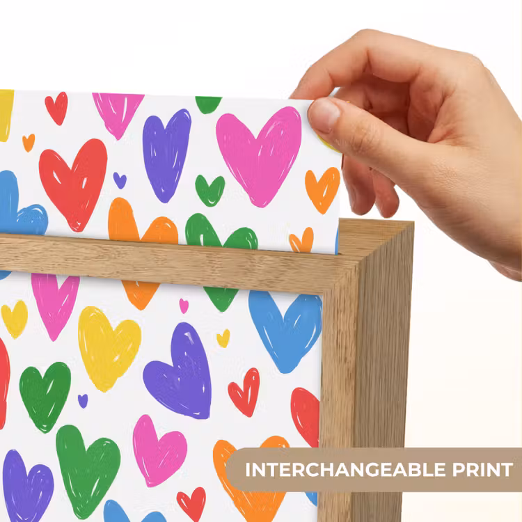 Hartjes - Patroon - Kleurrijk Light Box met kabel (Kinderlampje) klein -USP_websiteprintEN