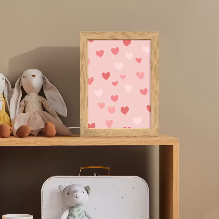Hartjes - Patroon - Roze Light Box met kabel klein -sfeer2_kind