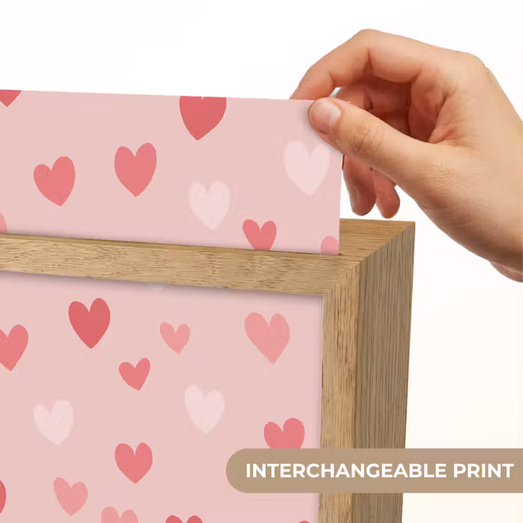 Hartjes - Patroon - Roze Light Box met kabel (Kinderlampje) klein -USP_websiteprintEN