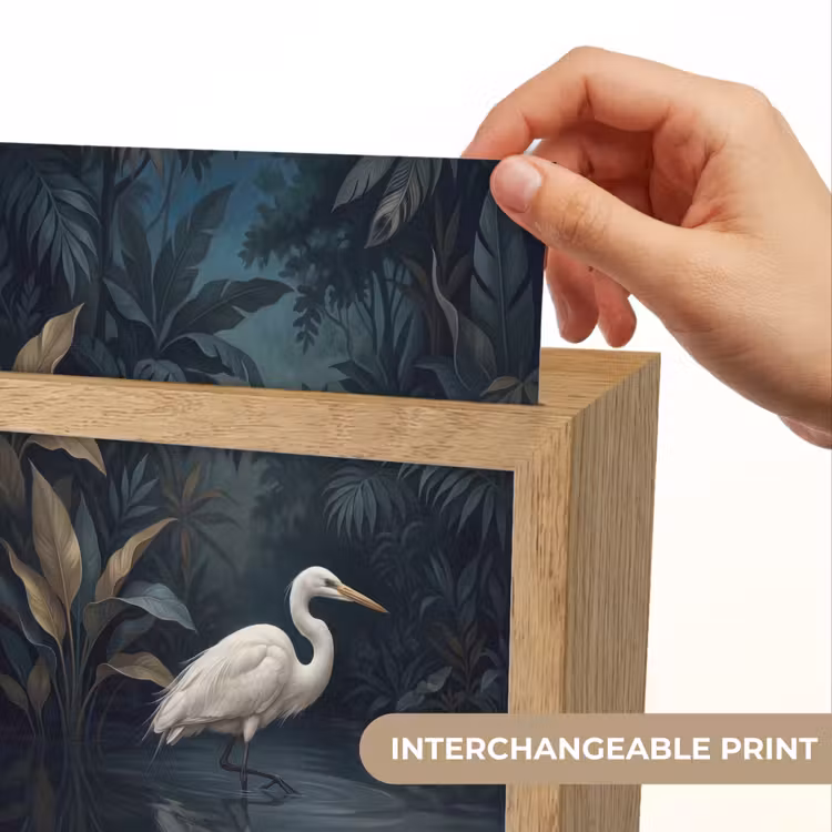 Reiger - Water - Natuur - Modern - Wit Light Box met kabel (Kinderlampje) klein -USP_websiteprintEN