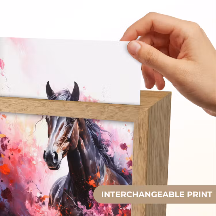 Paard - Dieren - Meisje - Roze Light Box met kabel (Kinderlampje) klein -USP_websiteprintEN