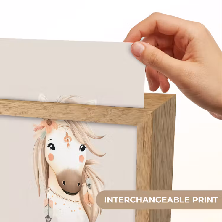 Paard - Bohemian - Pastel Light Box met kabel (Kinderlampje) klein -USP_websiteprintEN