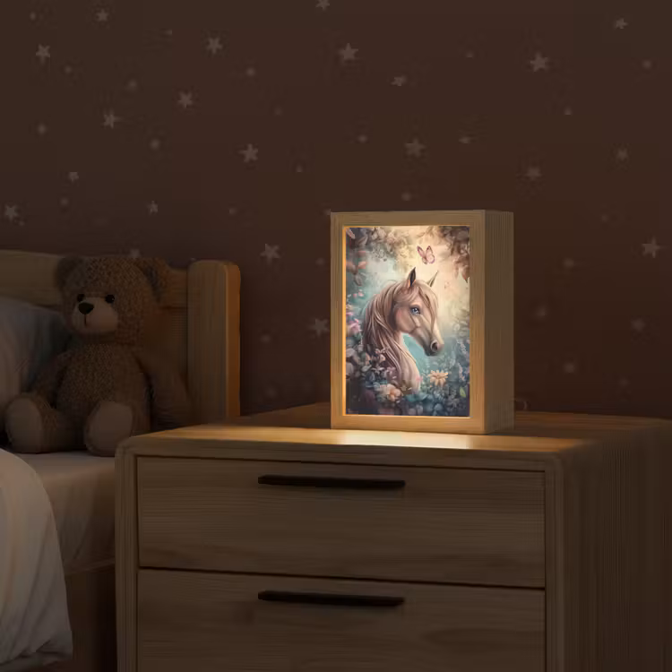 Paard - Bloemen - Vlinders Light Box met kabel klein -sfeer1_kind