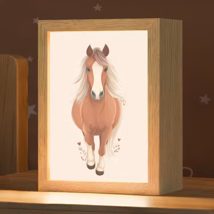 Paard - Galop - Bruin Light Box met kabel klein -zzz_3d_website