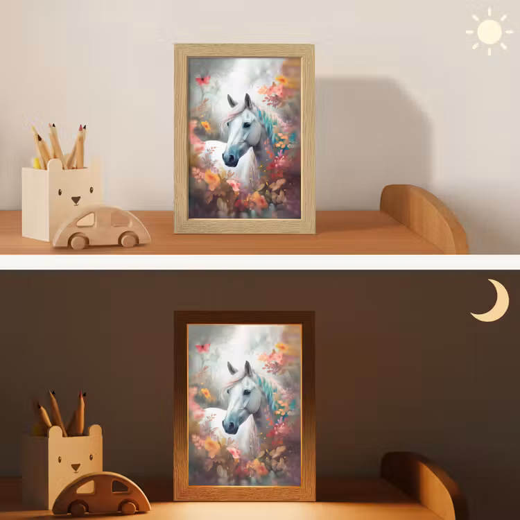 Paard - Natuur - Bloemen - Dieren - Bos Light Box met kabel klein -sfeer3_kind