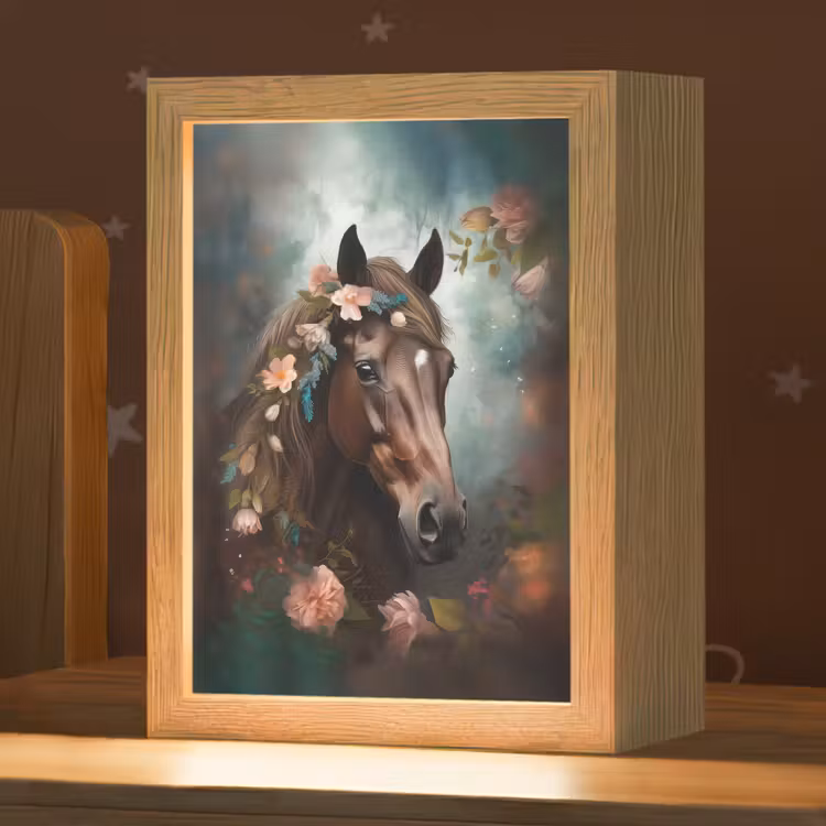 Paard - Natuur - Bloemen - Dieren - Bos Light Box met kabel klein -zzz_3d_website