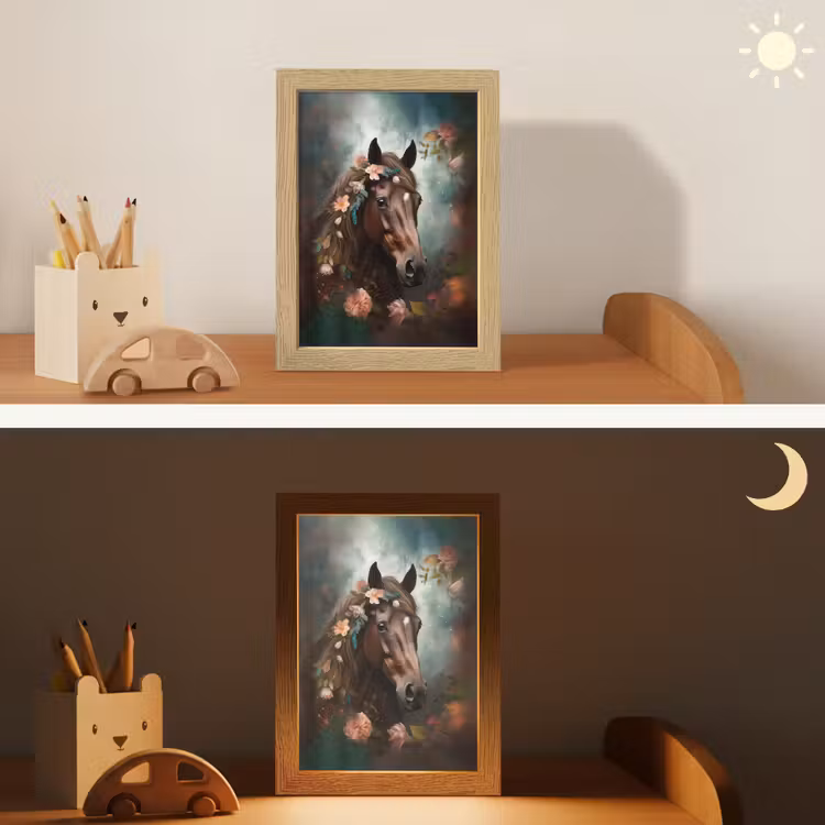Paard - Natuur - Bloemen - Dieren - Bos Light Box met kabel klein -sfeer3_kind