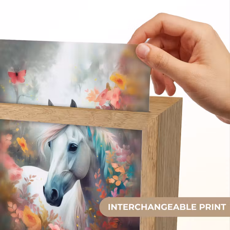 Paard - Natuur - Bloemen - Dieren - Bos Light Box met kabel (Kinderlampje) klein -USP_websiteprintEN