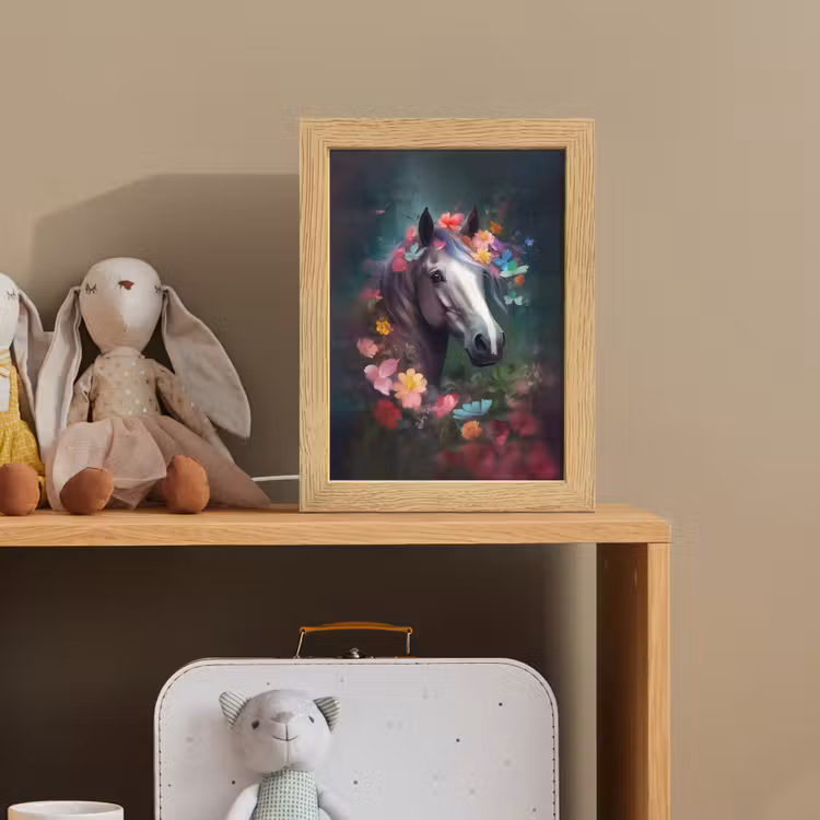 Paard - Natuur - Bloemen - Bos - Dieren Light Box met kabel klein -sfeer2_kind