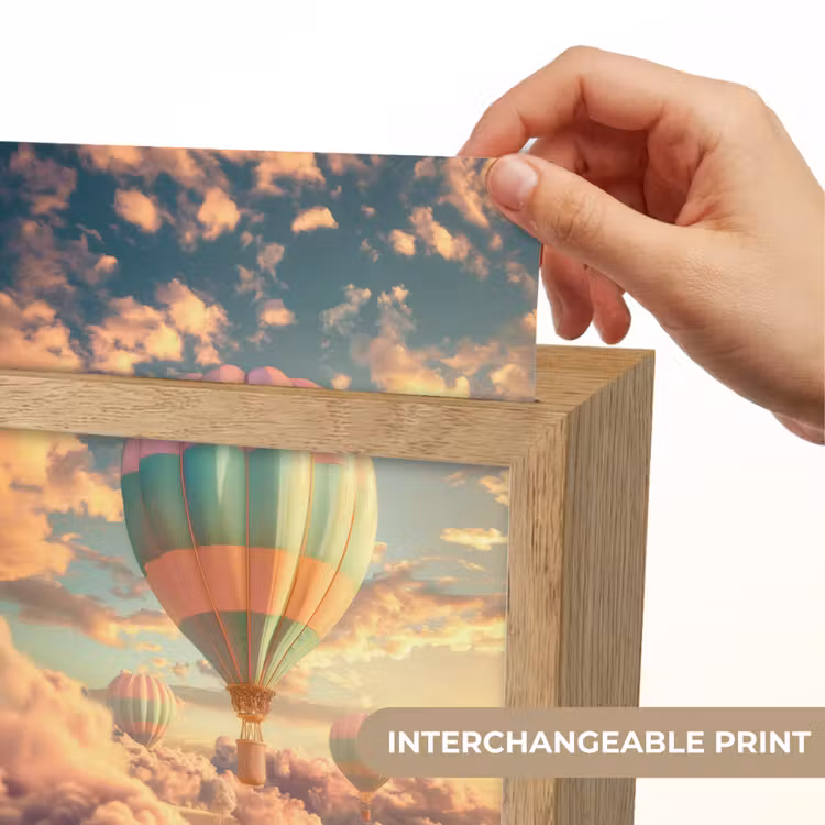Luchtballon - Dromen - Wolken - Lucht Light Box met kabel (Kinderlampje) klein -USP_websiteprintEN