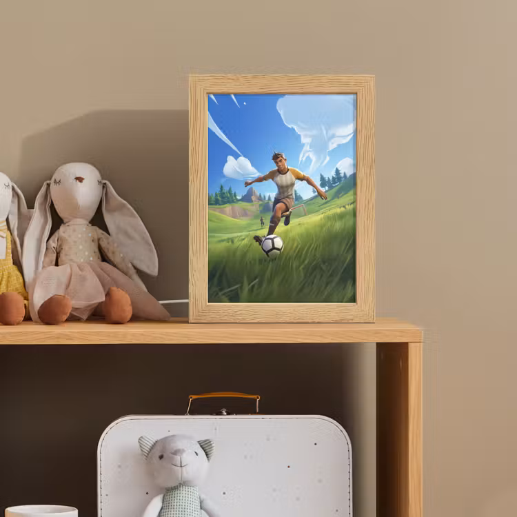 Illustratie - Voetbal - Game - Grasveld Light Box met kabel klein -sfeer2_kind