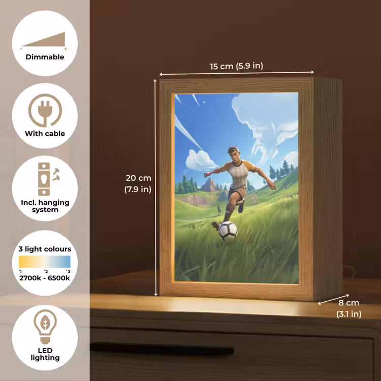 Illustratie - Voetbal - Game - Grasveld Light Box met kabel (Kinderlampje) klein -USP_EN