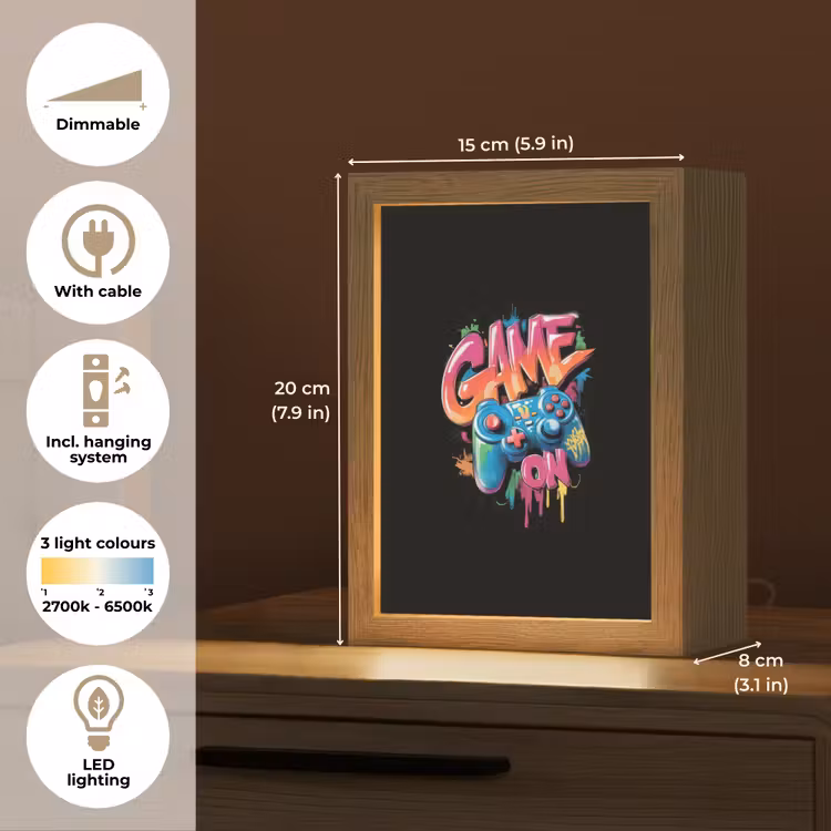 Illustratie - Graffiti - Kleurrijk - Controller Light Box met kabel (Kinderlampje) klein -USP_EN