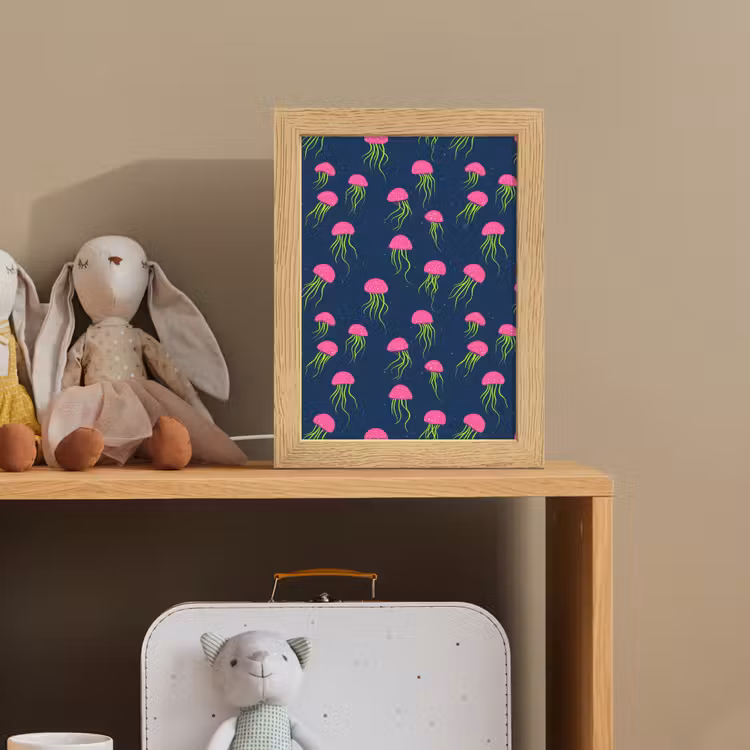 Kwallen - Diepzee - Neon Light Box met kabel (Kinderlampje) klein 904 -sfeer2_kind