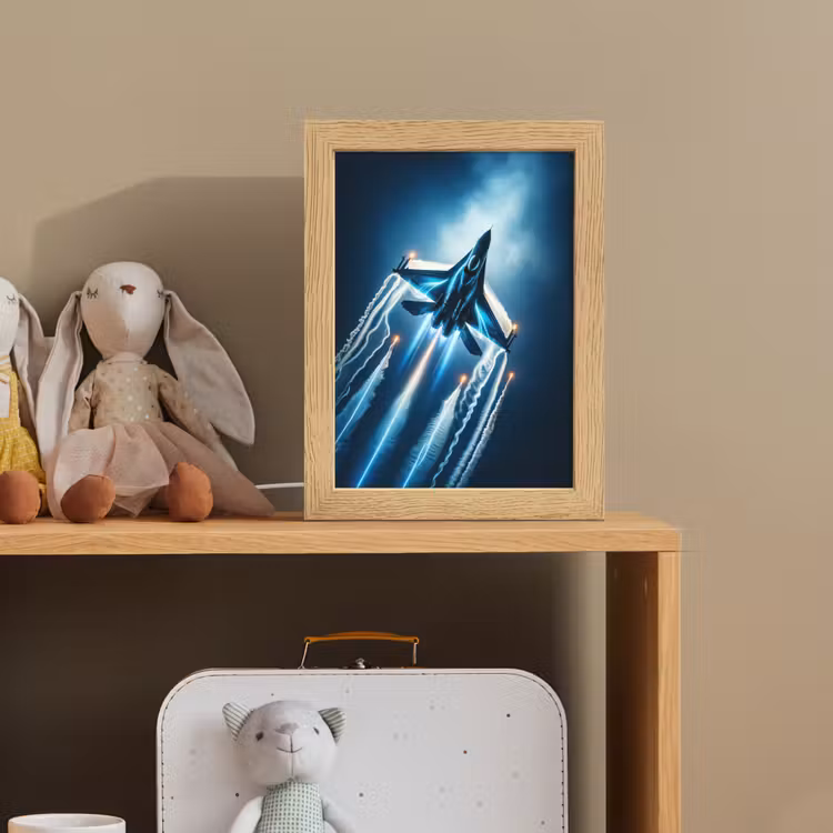 Straaljager - Blauw - Jongens Light Box met kabel klein -sfeer2_kind