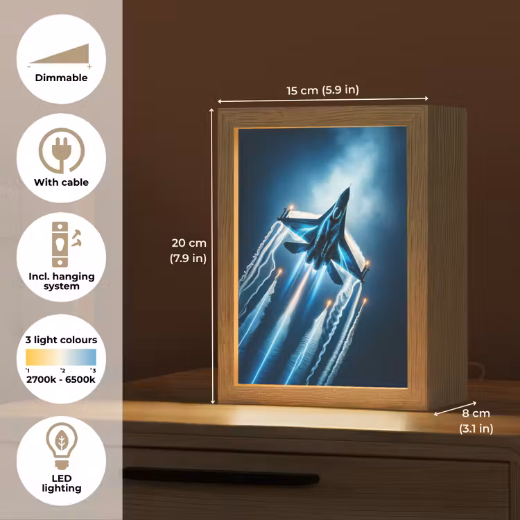 Straaljager - Blauw - Jongens Light Box met kabel (Kinderlampje) klein -USP_EN