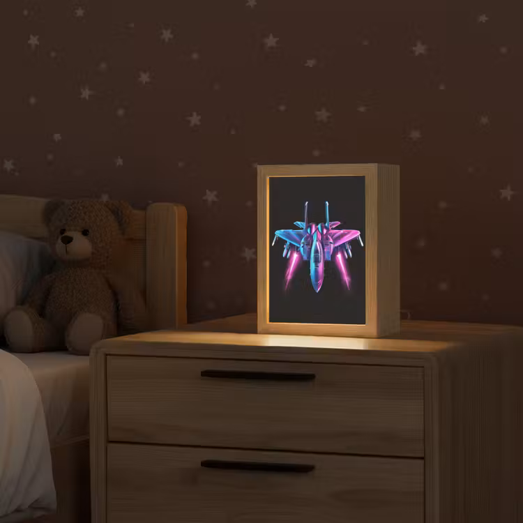 Straaljager - Blauw - Kleuren - Jongens - Zwart Light Box met kabel klein -sfeer1_kind