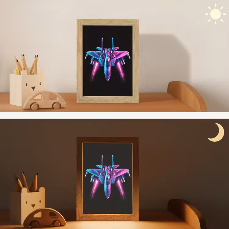 Straaljager - Blauw - Kleuren - Jongens - Zwart Light Box met kabel klein -sfeer3_kind