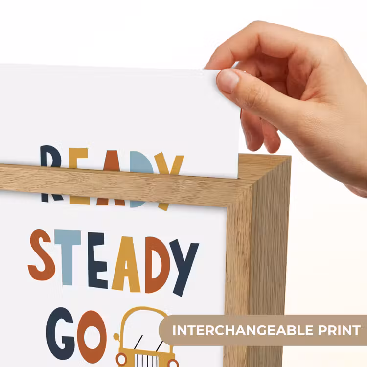 Kinderen - Auto - Wit - Quote - Ready Steady GO Light Box met kabel (Kinderlampje) klein -USP_websiteprintEN