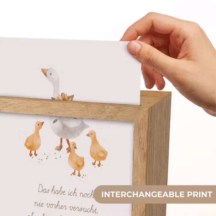 Kinderen - Ganzen - Beige - Quote - Boerderij Light Box met kabel (Kinderlampje) klein -USP_websiteprintEN