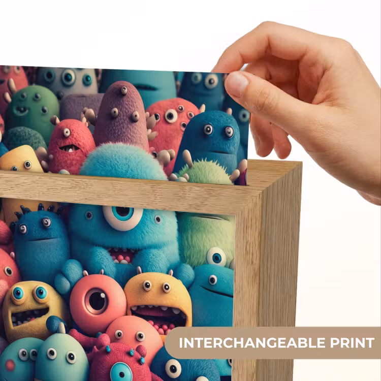 Kids - Monster - Regenboog - Design - Meiden - Jongens Light Box met kabel (Kinderlampje) klein -USP_websiteprintEN