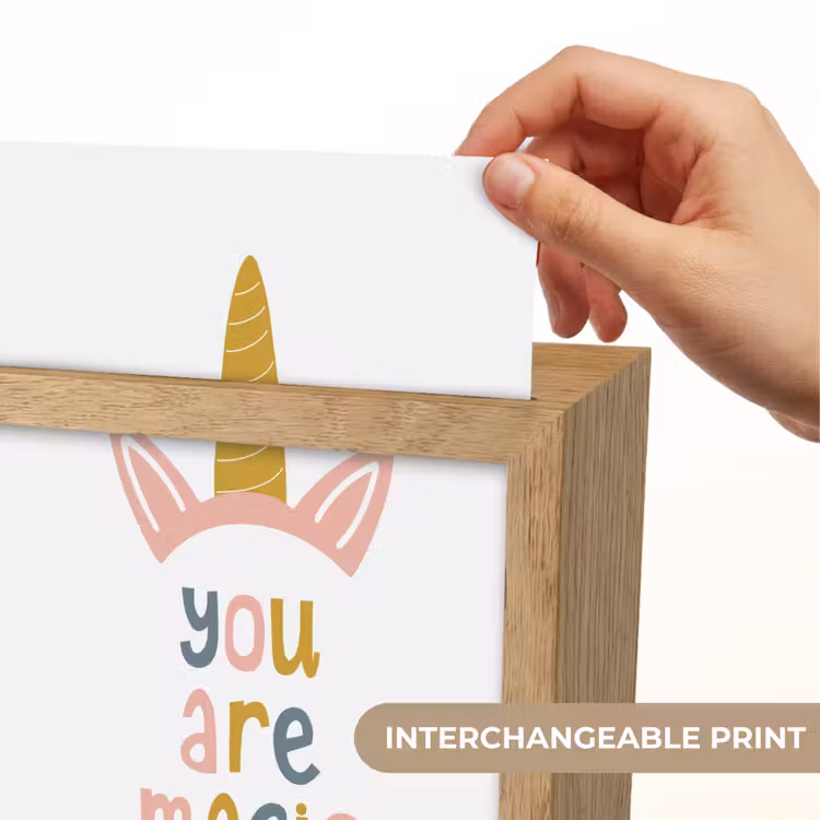 Kinderen - Eenhoorn - Wit - Quote - You are magic Light Box met kabel (Kinderlampje) klein -USP_websiteprintEN