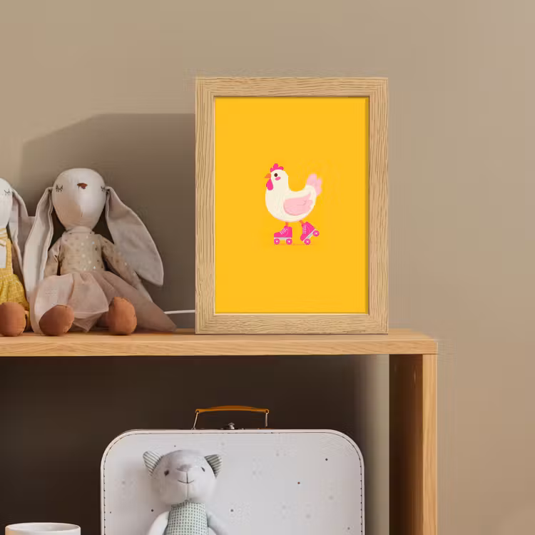 Kip - Rolschaatsen - Geel Light Box met kabel klein -sfeer2_kind