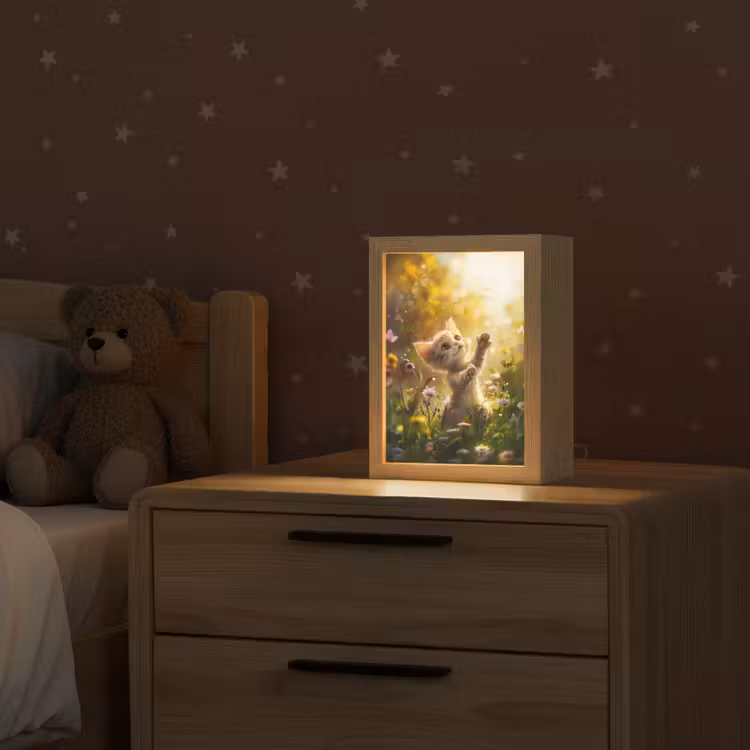 Kitten - Dier - Natuur - Bloemen Light Box met kabel klein -sfeer1_kind