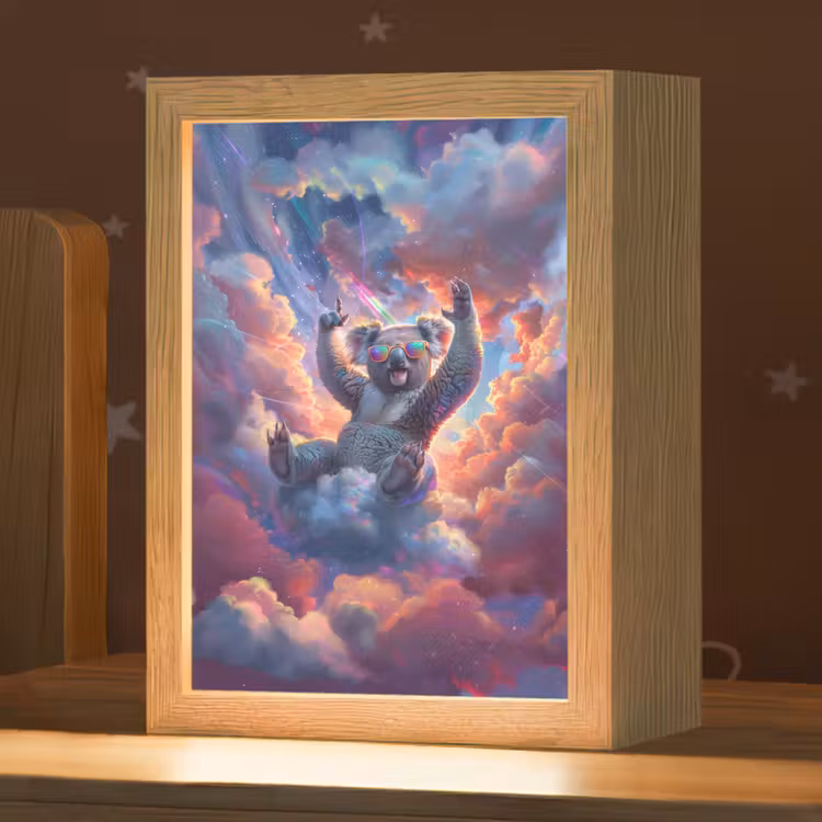 Koala - Dier - Zonnebril - Wolken Light Box met kabel klein -zzz_3d_website