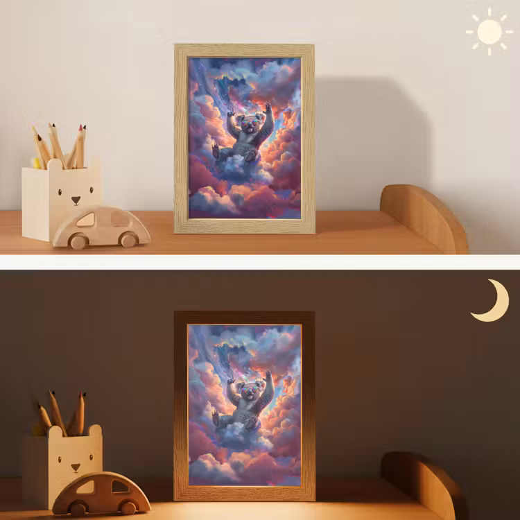 Koala - Dier - Zonnebril - Wolken Light Box met kabel klein -sfeer3_kind