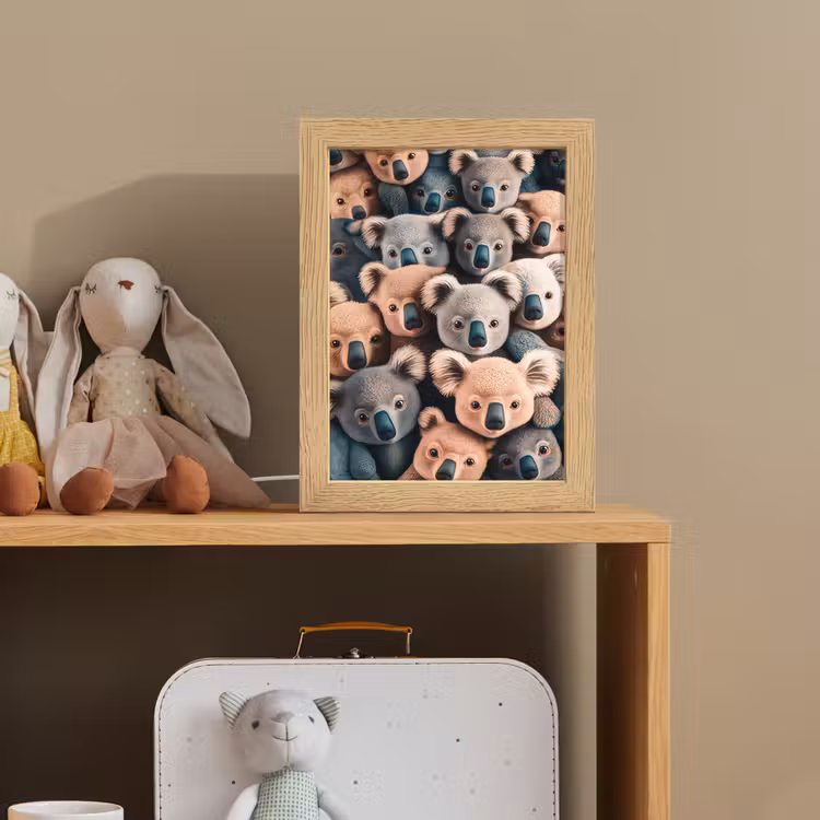 Koala - Dieren - Patronen - Grijs - Bruin - Kinderen Light Box met kabel klein -sfeer2_kind