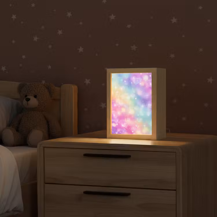 Licht - Regenboog - Hartjes Light Box met kabel klein -sfeer1_kind