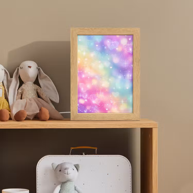 Licht - Regenboog - Hartjes Light Box met kabel klein -sfeer2_kind