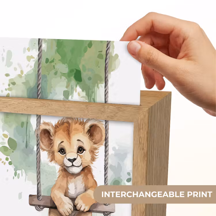 Leeuw - Dier - Kinderen - Jungle Light Box met kabel (Kinderlampje) klein -USP_websiteprintEN
