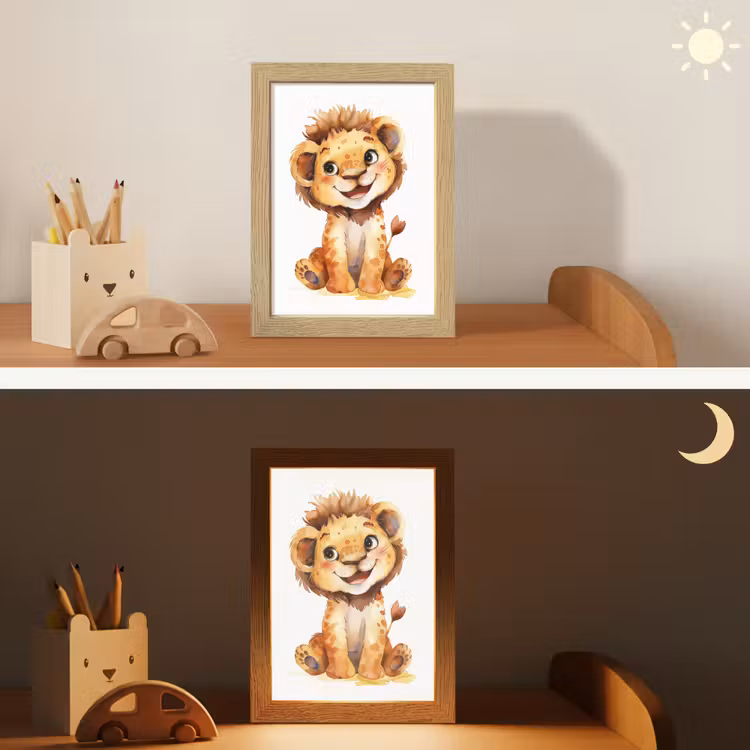 Leeuw - Baby dier Light Box met kabel klein -sfeer3_kind