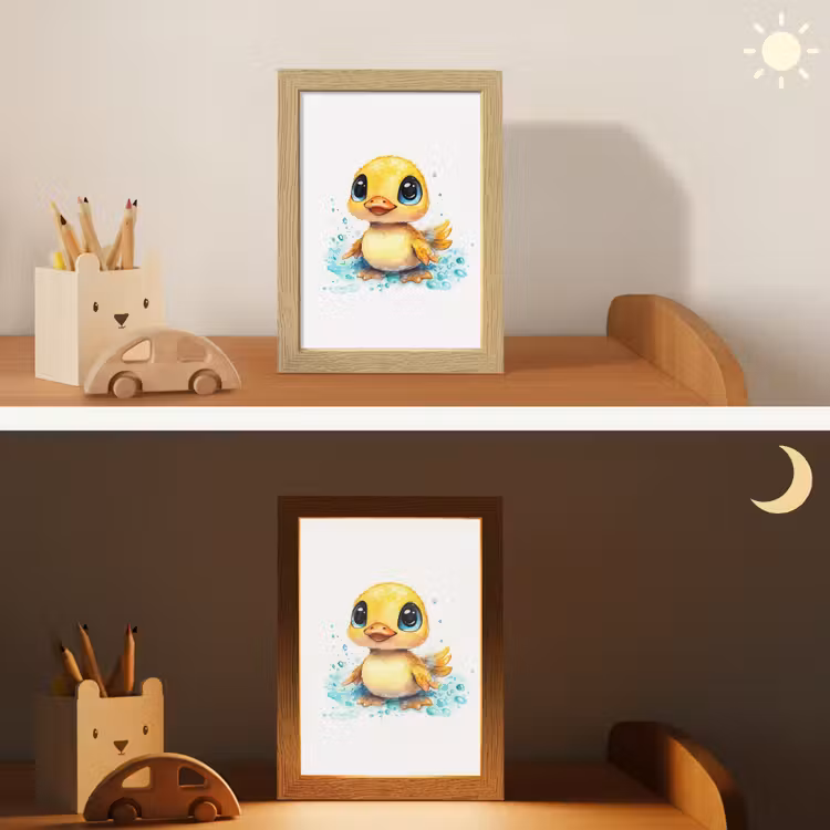 Eendje - Badeend - Geel Light Box met kabel klein -sfeer3_kind