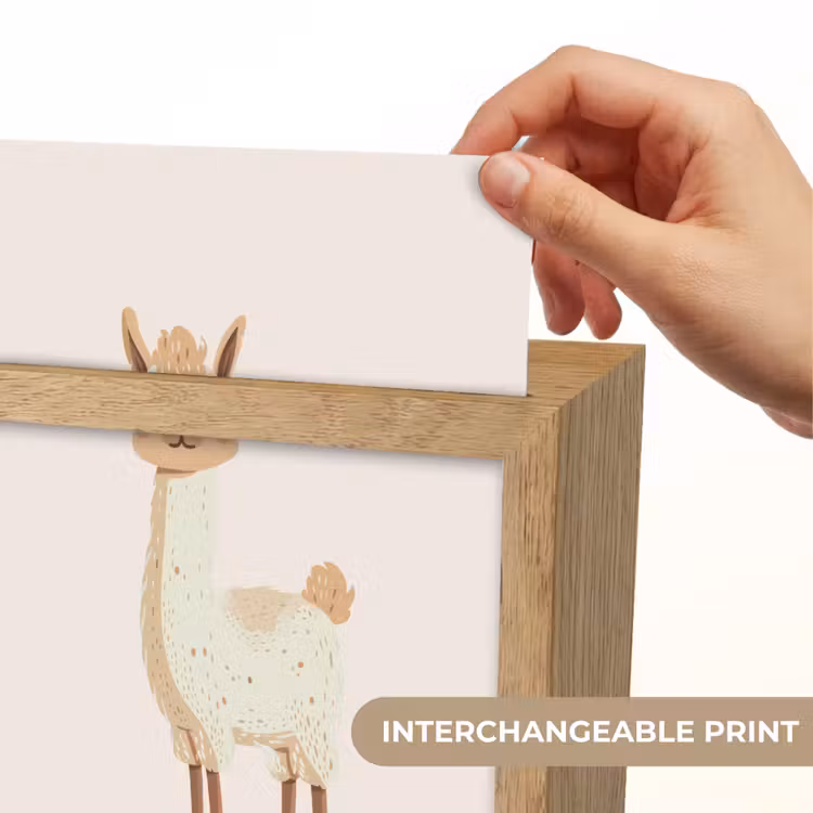 Lama - Dieren - Boerderij - Pastel Light Box met kabel (Kinderlampje) klein -USP_websiteprintEN