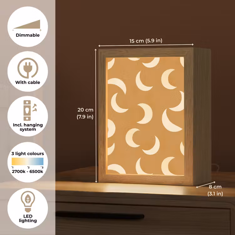 Manen - Patroon - Oker Light Box met kabel (Kinderlampje) klein 904 -USP_EN