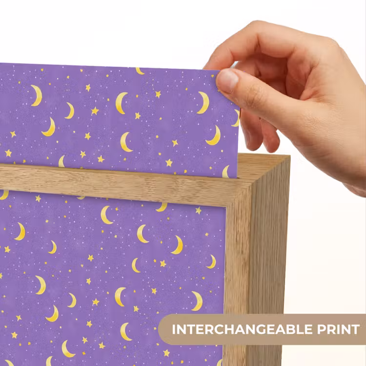 Manen - Sterren - Paars Light Box met kabel (Kinderlampje) klein 904 -USP_websiteprintEN