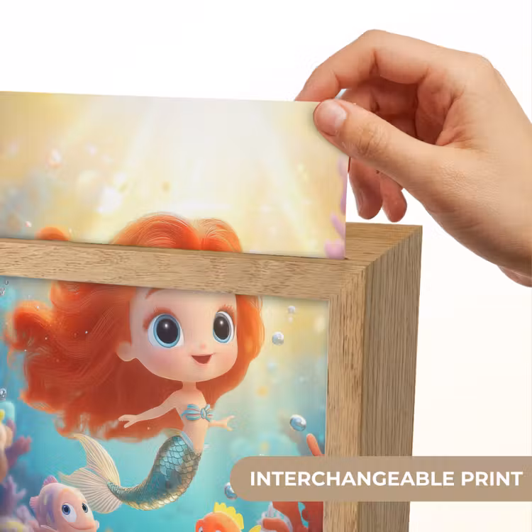 Zeemeermin - Water - Vissen - Rood Light Box met kabel (Kinderlampje) klein -USP_websiteprintEN