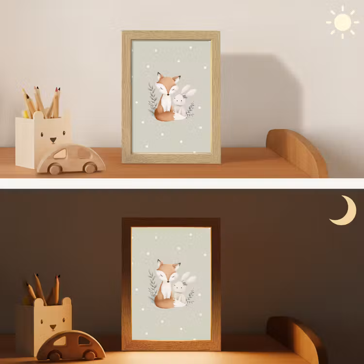 Minimalistisch - Dieren - Bladeren - Stippen Light Box met kabel klein -sfeer3_kind
