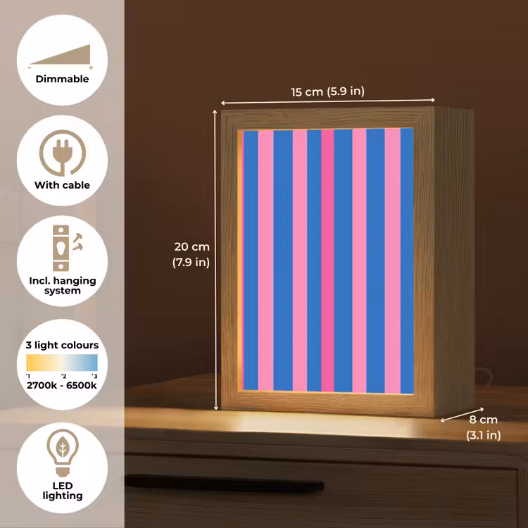 Modern - Optisch - Roze Light Box met kabel (Kinderlampje) klein 904 -USP_EN