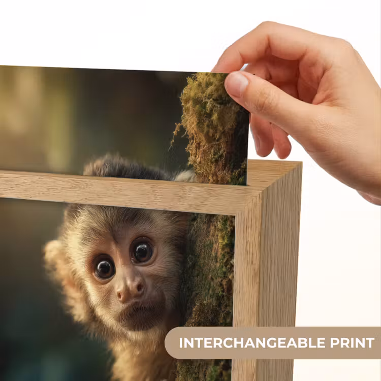 Aap - Boomstronk - Bruin Light Box met kabel (Kinderlampje) klein -USP_websiteprintEN