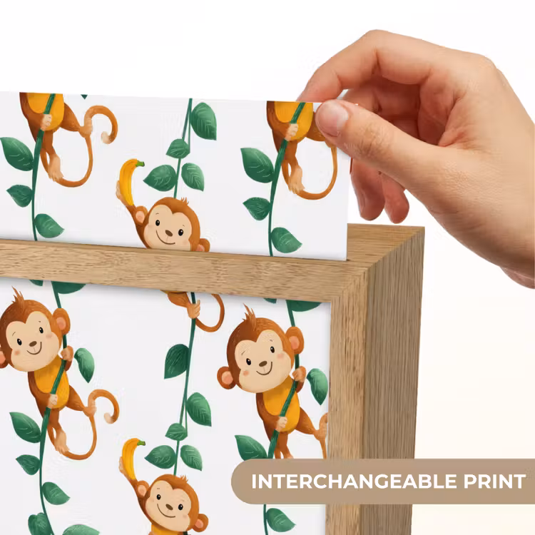 Apen - Lianen - Kleurrijk Light Box met kabel (Kinderlampje) klein 904 -USP_websiteprintEN